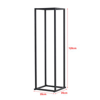 Portalegna per interni esterni portalegna di design in acciaio supporto legna da ardere 35 x 35 x 120 cm nero 03_0006292