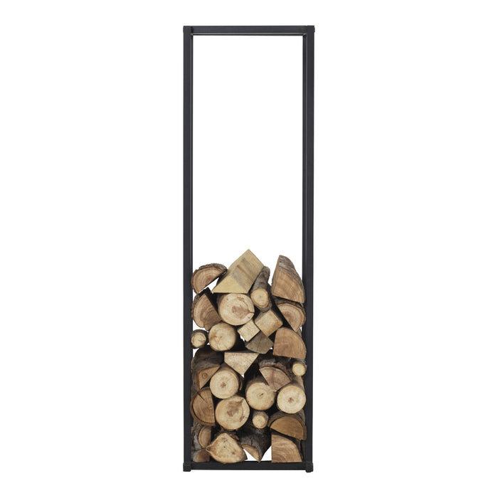 Portalegna 'Tibro' (LxPxA) 35 x 35 x 120 cm Deposito in Acciaio per Legna da Ardere Supporto per Tronchi da Legnaia -