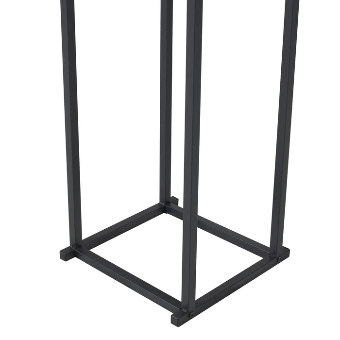 Portalegna 'Tibro' (LxPxA) 35 x 35 x 120 cm Deposito in Acciaio per Legna da Ardere Supporto per Tronchi da Legnaia -