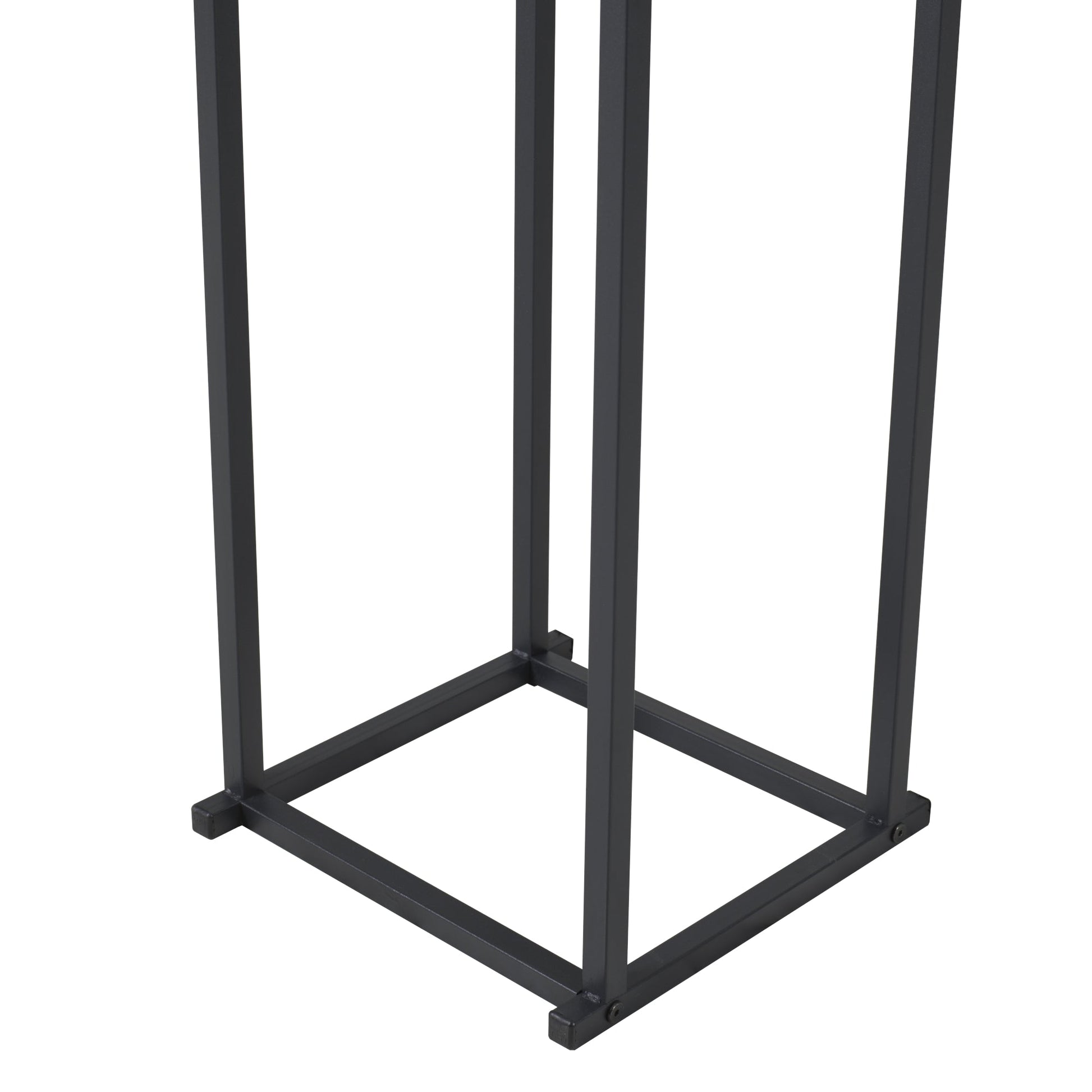 Portalegna per interni esterni portalegna di design in acciaio supporto legna da ardere 35 x 35 x 120 cm nero 03_0006292