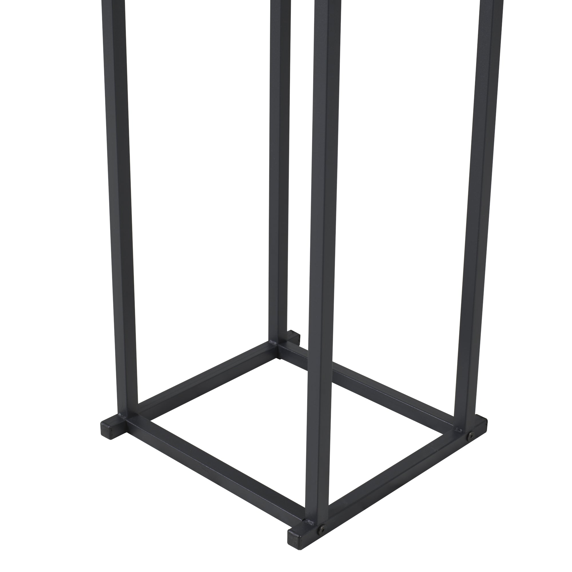 Portalegna per interni esterni portalegna di design in acciaio supporto legna da ardere 35 x 35 x 120 cm nero 03_0006292