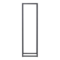 Portalegna per interni esterni portalegna di design in acciaio supporto legna da ardere 35 x 35 x 120 cm nero 03_0006292