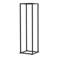 Portalegna per interni esterni portalegna di design in acciaio supporto legna da ardere 35 x 35 x 120 cm nero 03_0006292