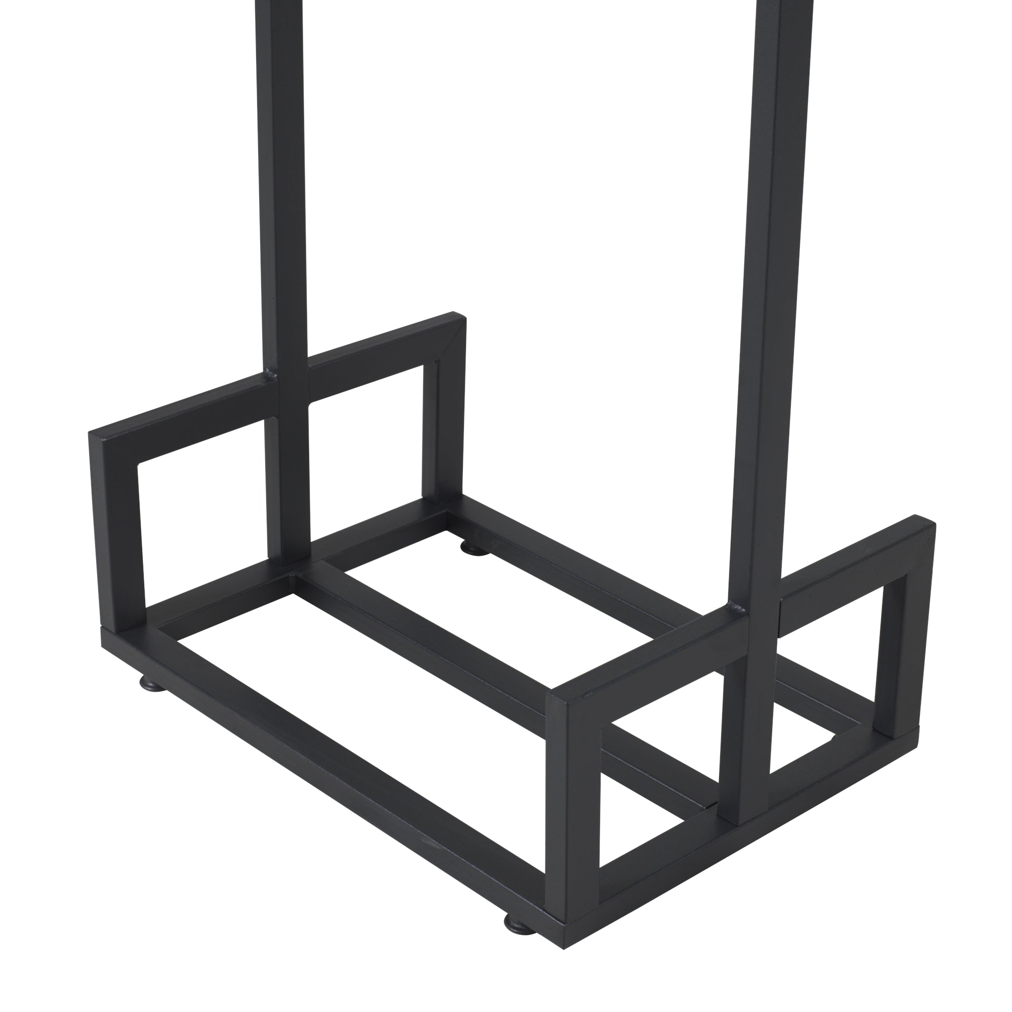 Portalegna 'Thisted' Deposito in Acciaio per Legna da Ardere Supporto per Tronchi da Legnaia - Nero [en.casa]