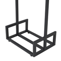 Portalegna 'Thisted' Deposito in Acciaio per Legna da Ardere Supporto per Tronchi da Legnaia - Nero [en.casa]