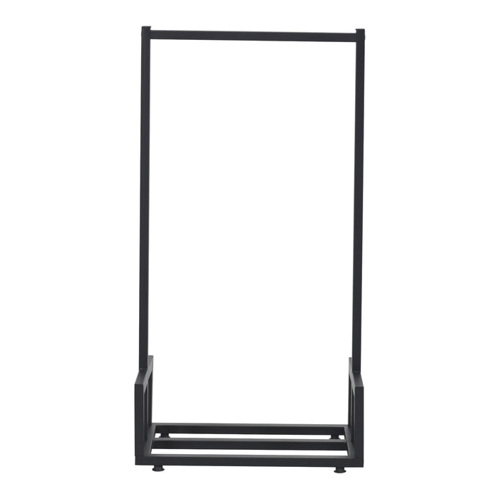 Portalegna 'Thisted' Deposito in Acciaio per Legna da Ardere Supporto per Tronchi da Legnaia - Nero [en.casa]