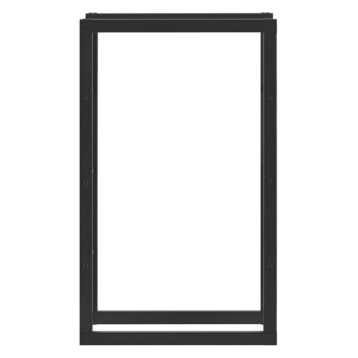 [en.casa] Legnaia 60 x 100 x 25 cm Portalegna, telaio per accatastare legna Acciaio nero
