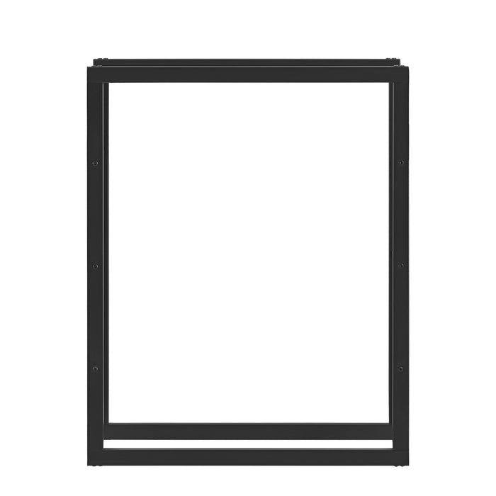 Portalegna 'Täby' (LxPxA) 80 x 25 x 100 cm Deposito per Legna da Ardere Supporto Tronchi Scaffale in Acciaio da Legnaia