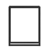 Robusta rastrelliera porta legna solida porta legna da ardere stoccaggio efficiente per interni esterni acciaio laccato 80 x 100 x 25 cm nero 03_0005966