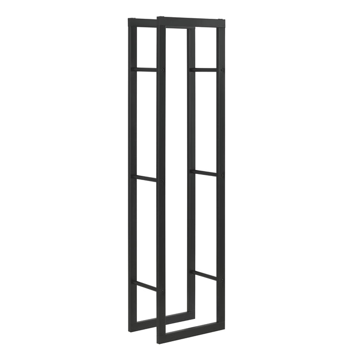 Portalegna 'Täby' (LxPxA) 40 x 25 x 150 cm Deposito per Legna da Ardere Supporto Tronchi Scaffale in Acciaio da Legnaia