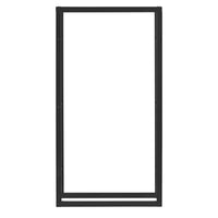 [en.casa] Legnaia 80 x 150 x 25 cm Portalegna, telaio per accatastare legna Acciaio nero