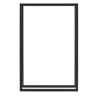 Portalegna 'Täby' (LxPxA) 100 x 25 x 150 cm Deposito per Legna da Ardere Supporto Tronchi Scaffale in Acciaio da Legnaia