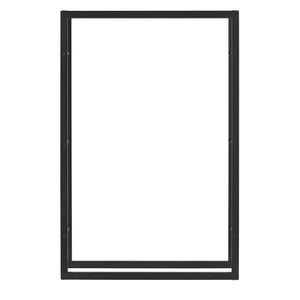 Portalegna 'Täby' (LxPxA) 100 x 25 x 150 cm Deposito per Legna da Ardere Supporto Tronchi Scaffale in Acciaio da Legnaia