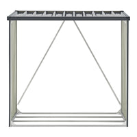 Portalegna Kalmar da Esterno con Tettuccio 156 x 80 x 152 cm Antracite casa.pro