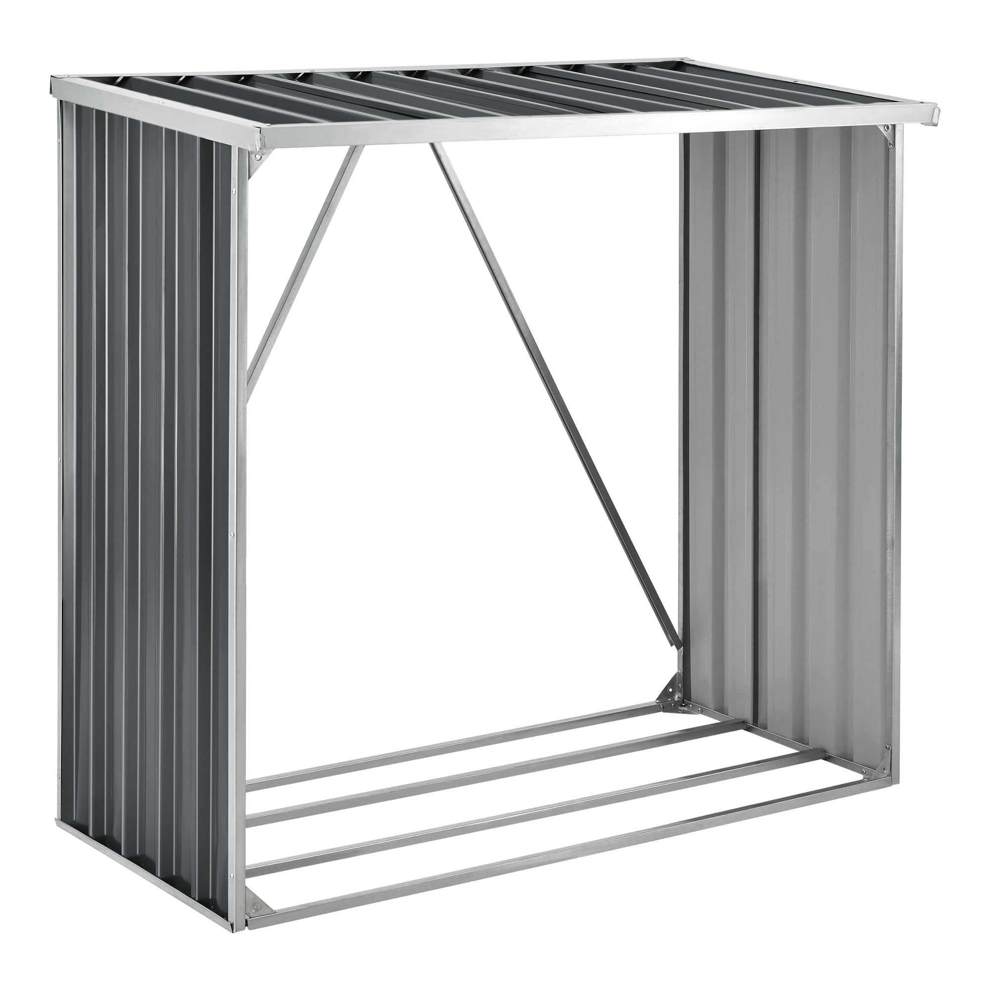 Capanna per legna coperta 156 x 80 x 15 cm antracite 03_0006305