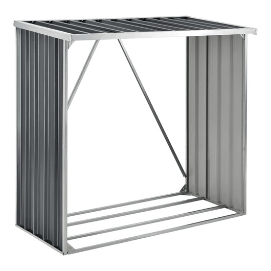 Capanna per legna coperta 156 x 80 x 15 cm antracite 03_0006305