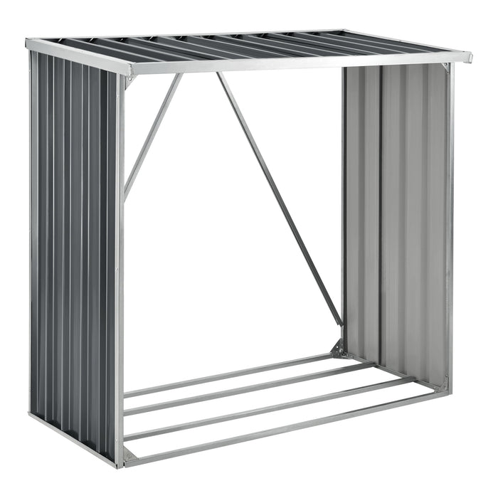 Capanna per legna coperta 156 x 80 x 15 cm antracite 03_0006305