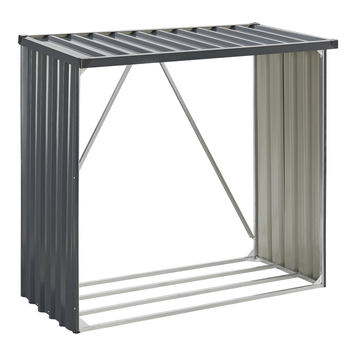 Portalegna Kalmar da Esterno con Tettuccio 156 x 80 x 152 cm Antracite casa.pro