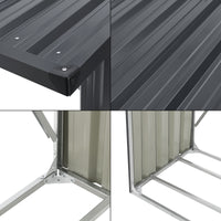 Portalegna Kalmar da Esterno con Tettuccio 352 x 80 x 152 cm Antracite casa.pro