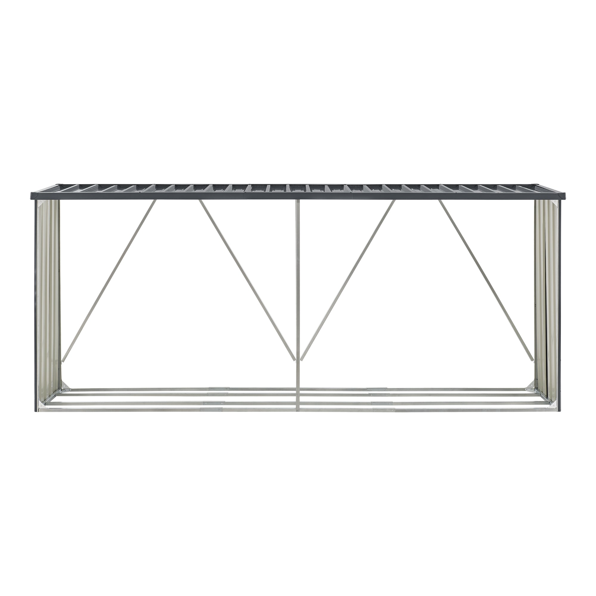 Portalegna Kalmar da Esterno con Tettuccio 352 x 80 x 152 cm Antracite casa.pro