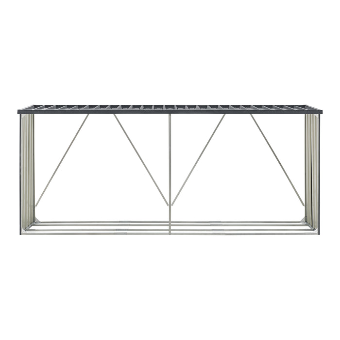 Portalegna Kalmar da Esterno con Tettuccio 352 x 80 x 152 cm Antracite casa.pro