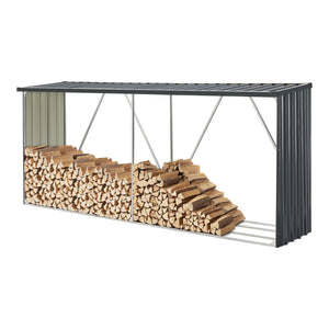 Portalegna Kalmar da Esterno con Tettuccio 352 x 80 x 152 cm Antracite casa.pro