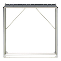 Deposito legna casetta da giardino coperta con telo protettivo 155 x 45 x 157 cm porta legna deposito legna coperto antracite 03_0008840