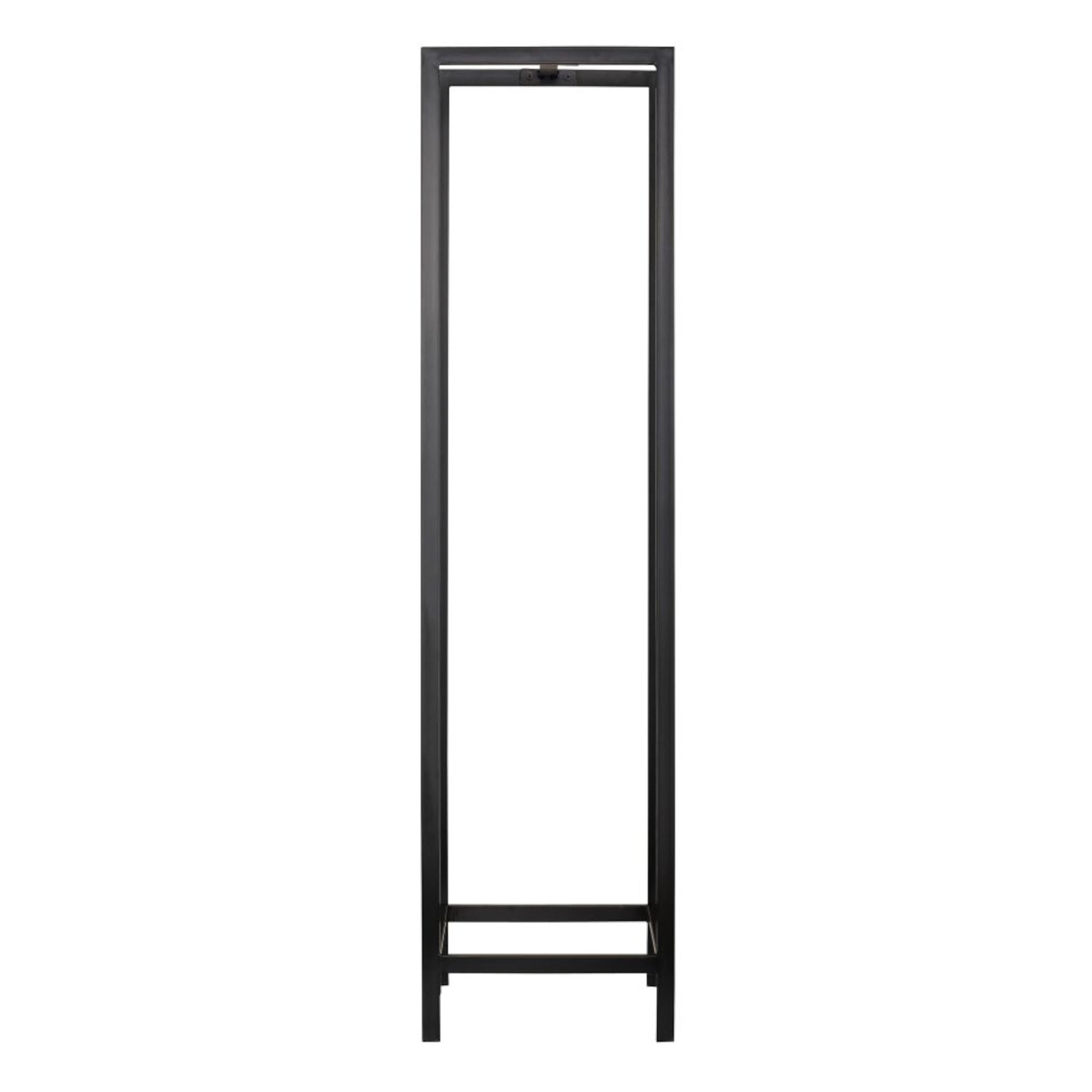 Portalegna per interni/esterni portalegna di design porta legna da ardere supporto per interni/esterni 140 x 35 x 35 cm nero 03_0006289
