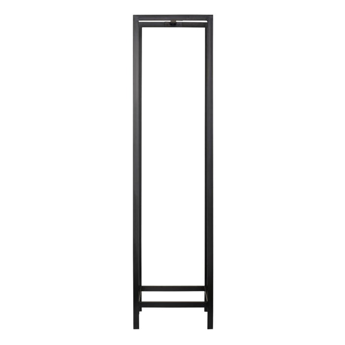 Portalegna per interni/esterni portalegna di design porta legna da ardere supporto per interni/esterni 140 x 35 x 35 cm nero 03_0006289
