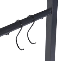 Portalegna Kasan Struttura Regolabile 100-150 cm / 40-65 cm Acciaio Nero [en.casa]