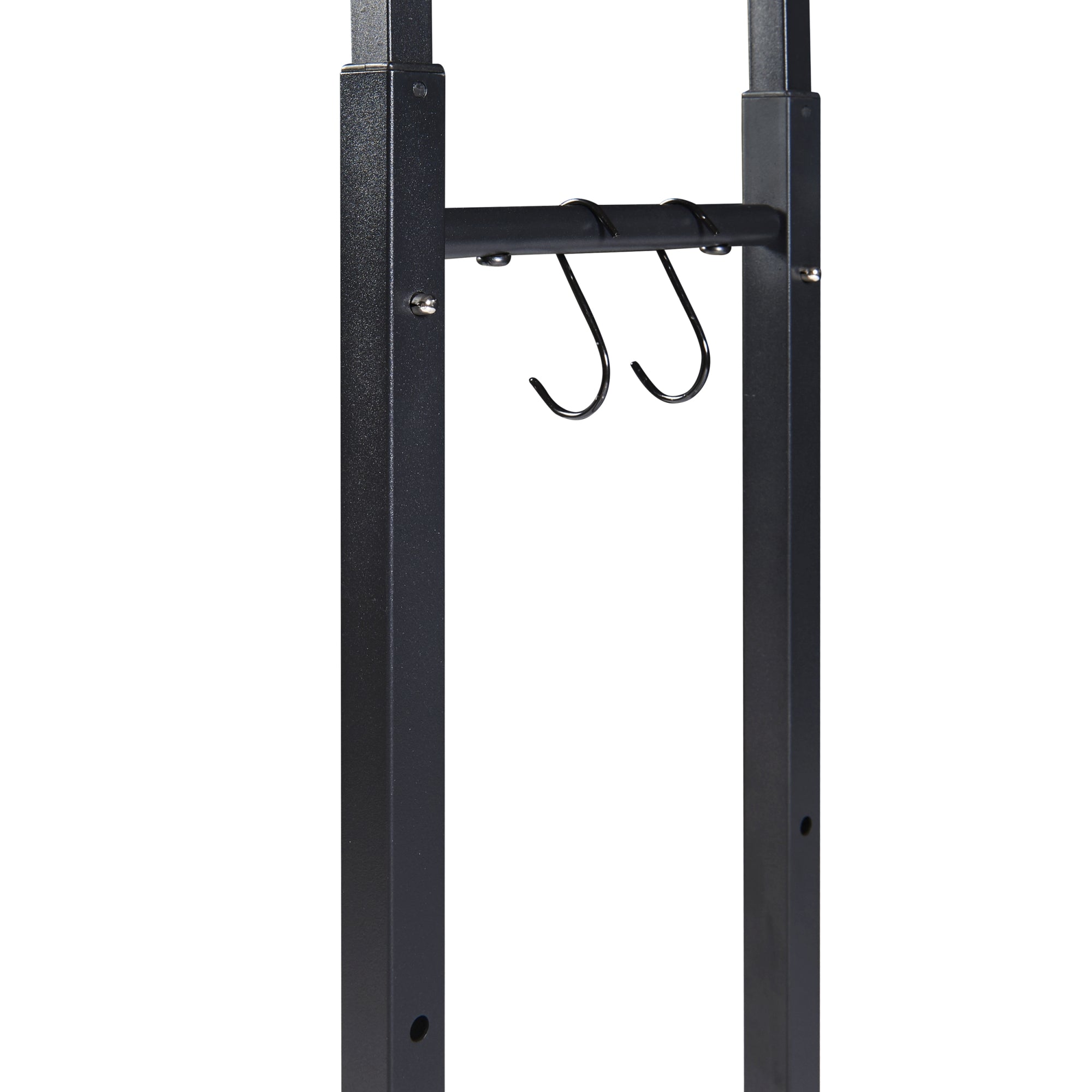 Portalegna Kasan Struttura Regolabile 100-150 cm / 40-65 cm Acciaio Nero [en.casa]