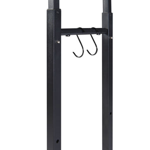 Portalegna Kasan Struttura Regolabile 100-150 cm / 40-65 cm Acciaio Nero [en.casa]