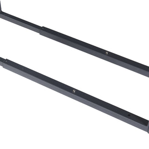 Portalegna Kasan Struttura Regolabile 100-150 cm / 40-65 cm Acciaio Nero [en.casa]