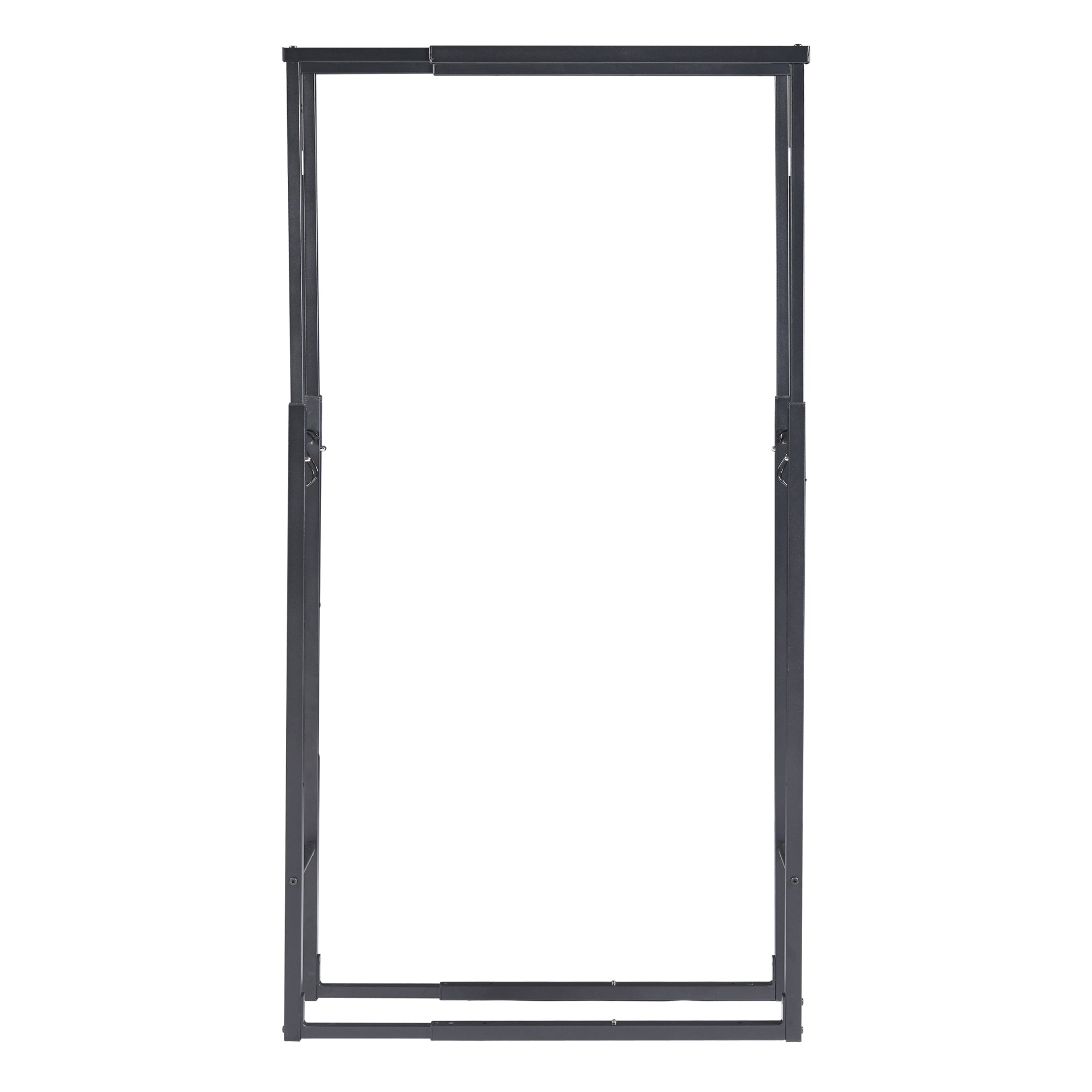 Portalegna Kasan Struttura Regolabile 100-150 cm / 40-65 cm Acciaio Nero [en.casa]
