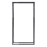 Portalegna Kasan Struttura Regolabile 100-150 cm / 40-65 cm Acciaio Nero [en.casa]