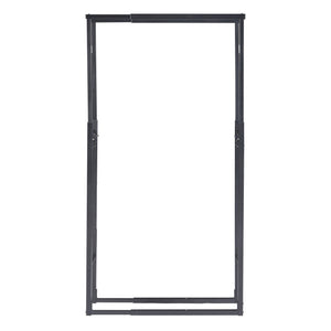Portalegna Kasan Struttura Regolabile 100-150 cm / 40-65 cm Acciaio Nero [en.casa]
