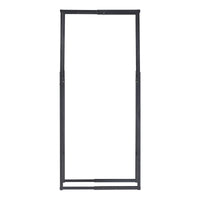 Portalegna Kasan Struttura Regolabile 100-150 cm / 60-100 cm Acciaio Nero [en.casa]