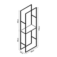 Mobile Portalegna Ulvila per Camino 170 x 45 x 30 cm Nero [en.casa]