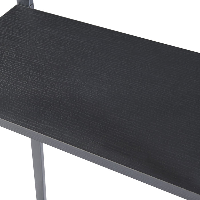 Mobile Portalegna Ulvila per Camino 170 x 45 x 30 cm Nero [en.casa]