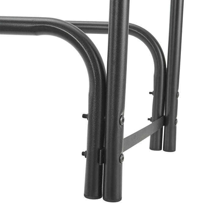 Portalegna Kwethluk Deposito per Legna da Ardere in Acciaio Nero casa.pro