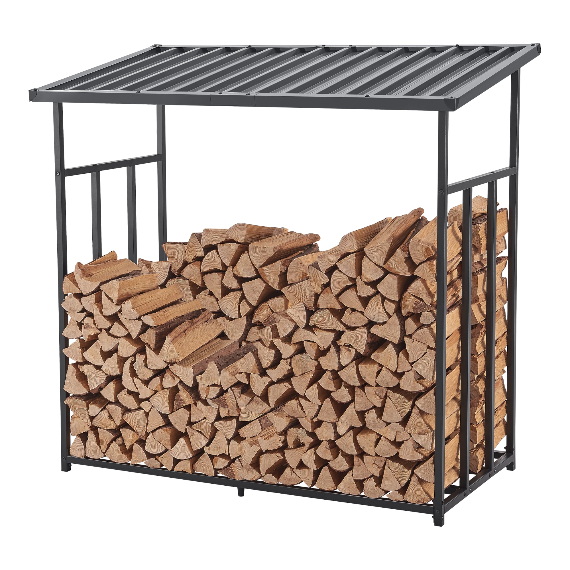 Portalegna da Esterno Yakutat Legnaia con Telo Protettivo e Tettuccio 145x143x70 cm casa.pro