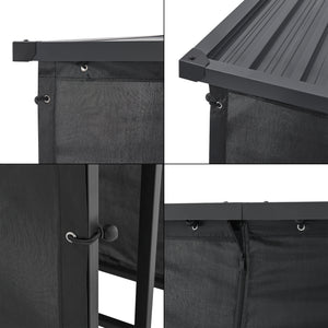 Portalegna da Esterno Yakutat Legnaia con Telo Protettivo e Tettuccio 145x143x70 cm casa.pro