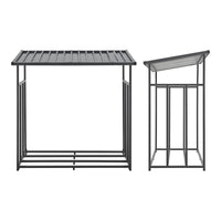 Portalegna da Esterno Yakutat Legnaia con Telo Protettivo e Tettuccio 145x143x70 cm casa.pro