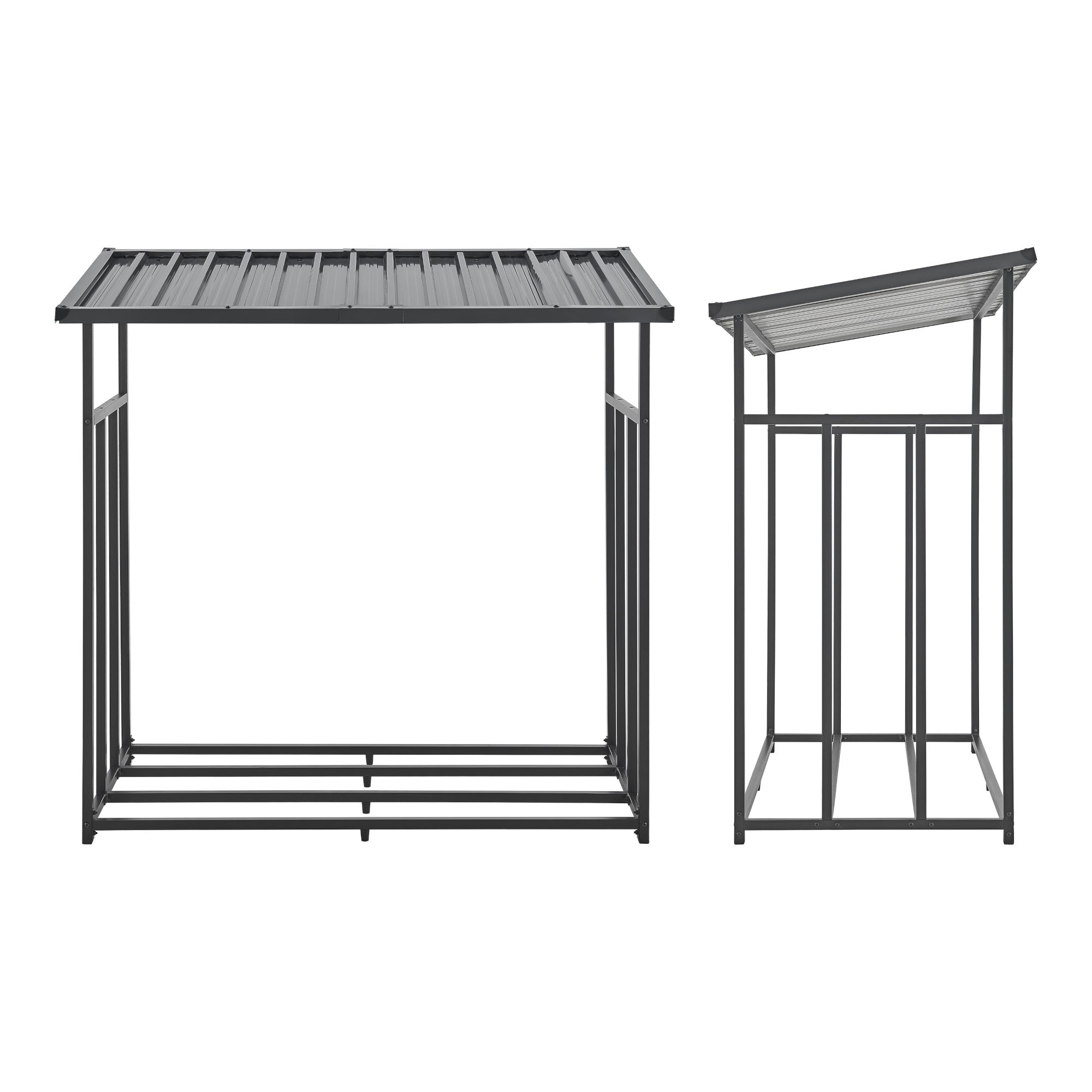 Portalegna da Esterno Yakutat Legnaia con Telo Protettivo e Tettuccio 145x143x70 cm casa.pro