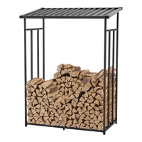 Portalegna da Esterno Yakutat Legnaia con Telo Protettivo e Tettuccio 185x130x70 cm casa.pro