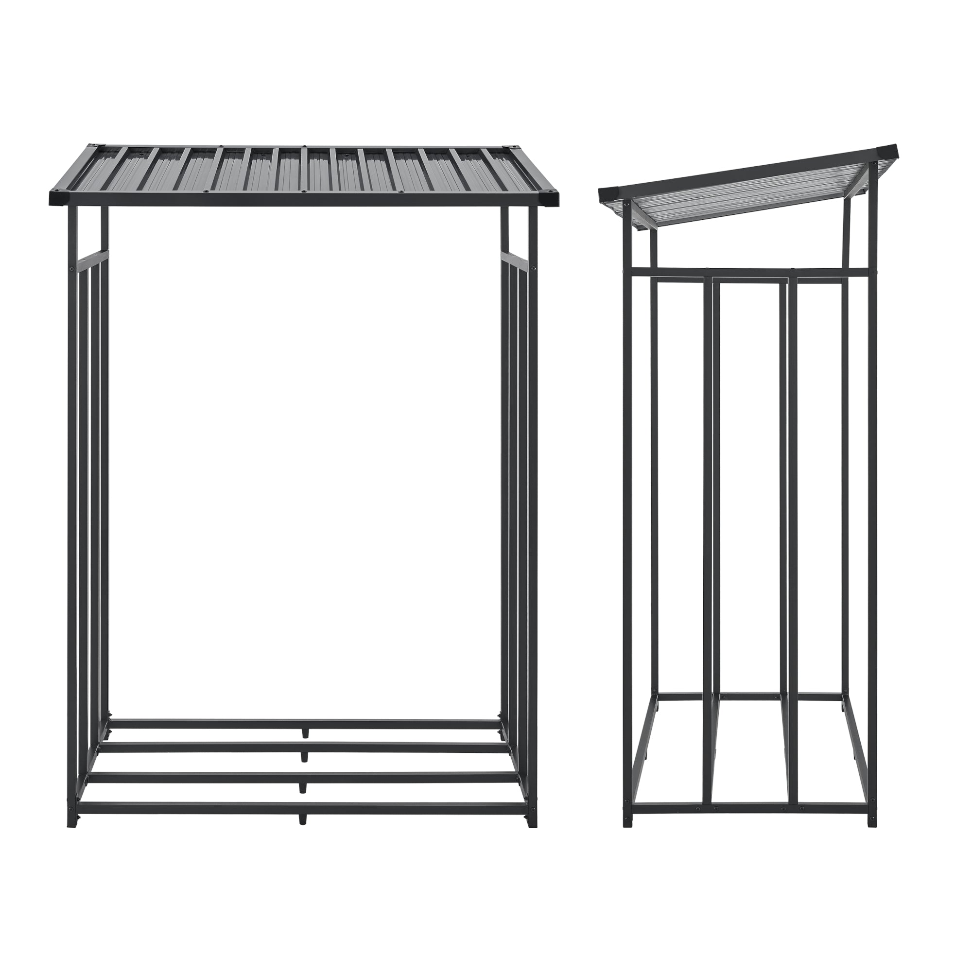 Portalegna da Esterno Yakutat Legnaia con Telo Protettivo e Tettuccio 185x130x70 cm casa.pro