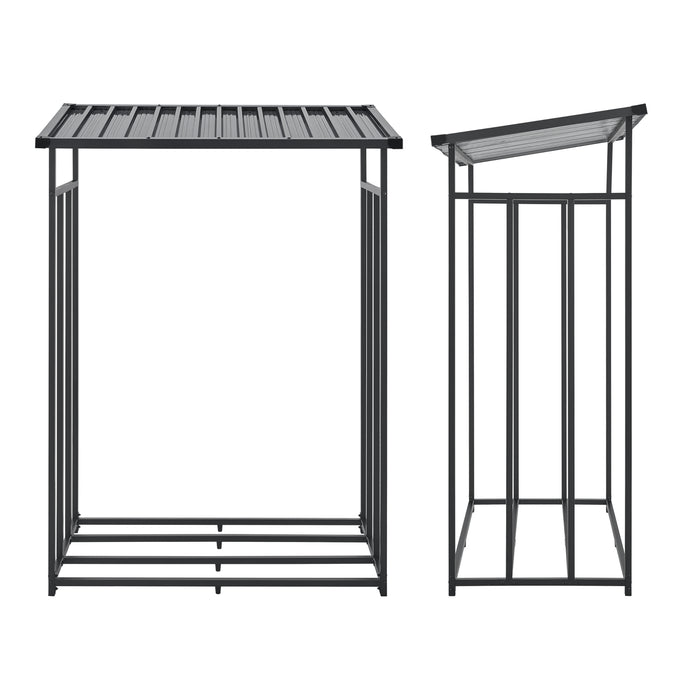 Portalegna da Esterno Yakutat Legnaia con Telo Protettivo e Tettuccio 185x130x70 cm casa.pro
