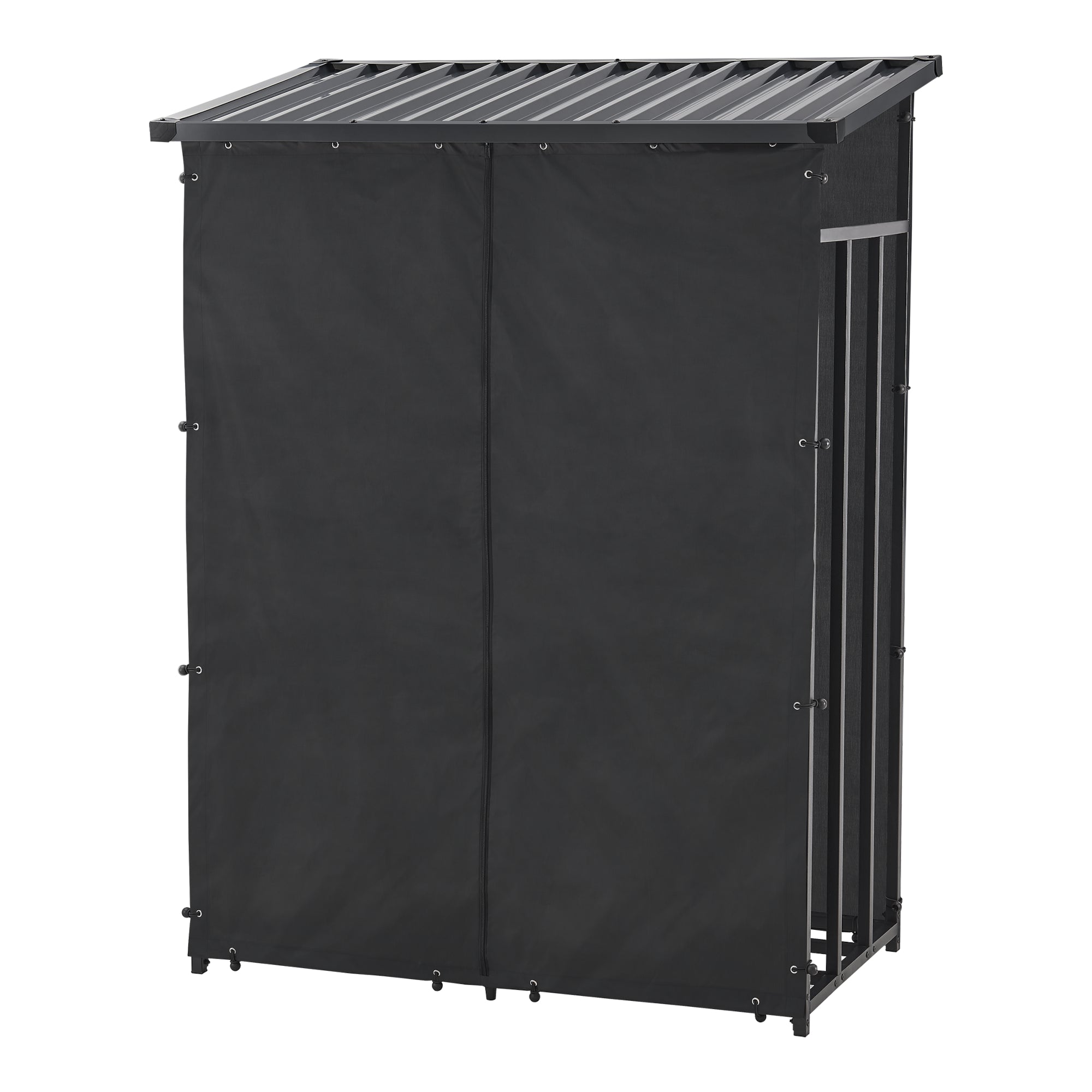 Portalegna da Esterno Yakutat Legnaia con Telo Protettivo e Tettuccio 185x130x70 cm casa.pro