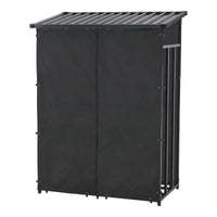 Portalegna da Esterno Yakutat Legnaia con Telo Protettivo e Tettuccio 185x130x70 cm casa.pro