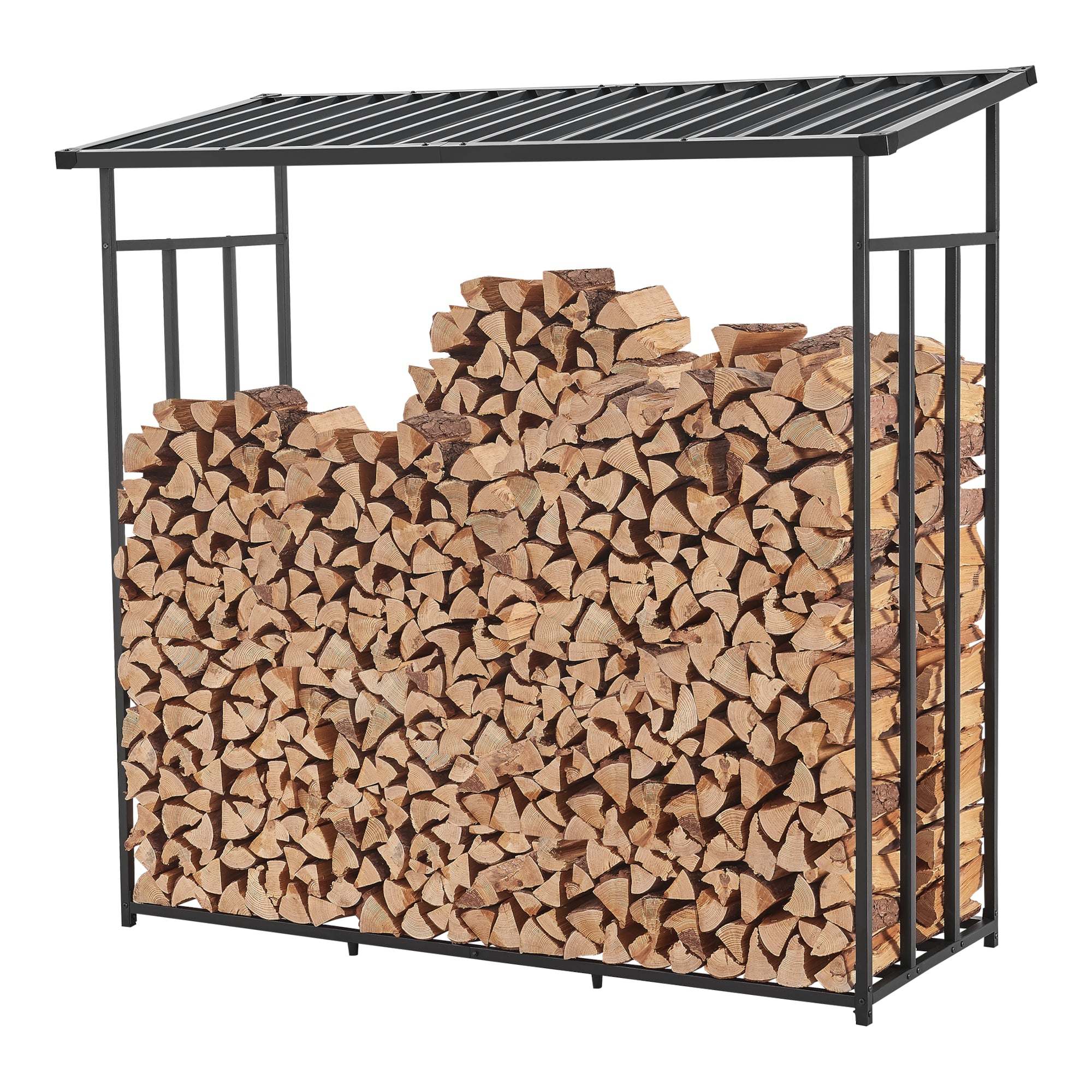 Portalegna da Esterno Yakutat Legnaia con Telo Protettivo e Tettuccio 185x180x70 cm casa.pro